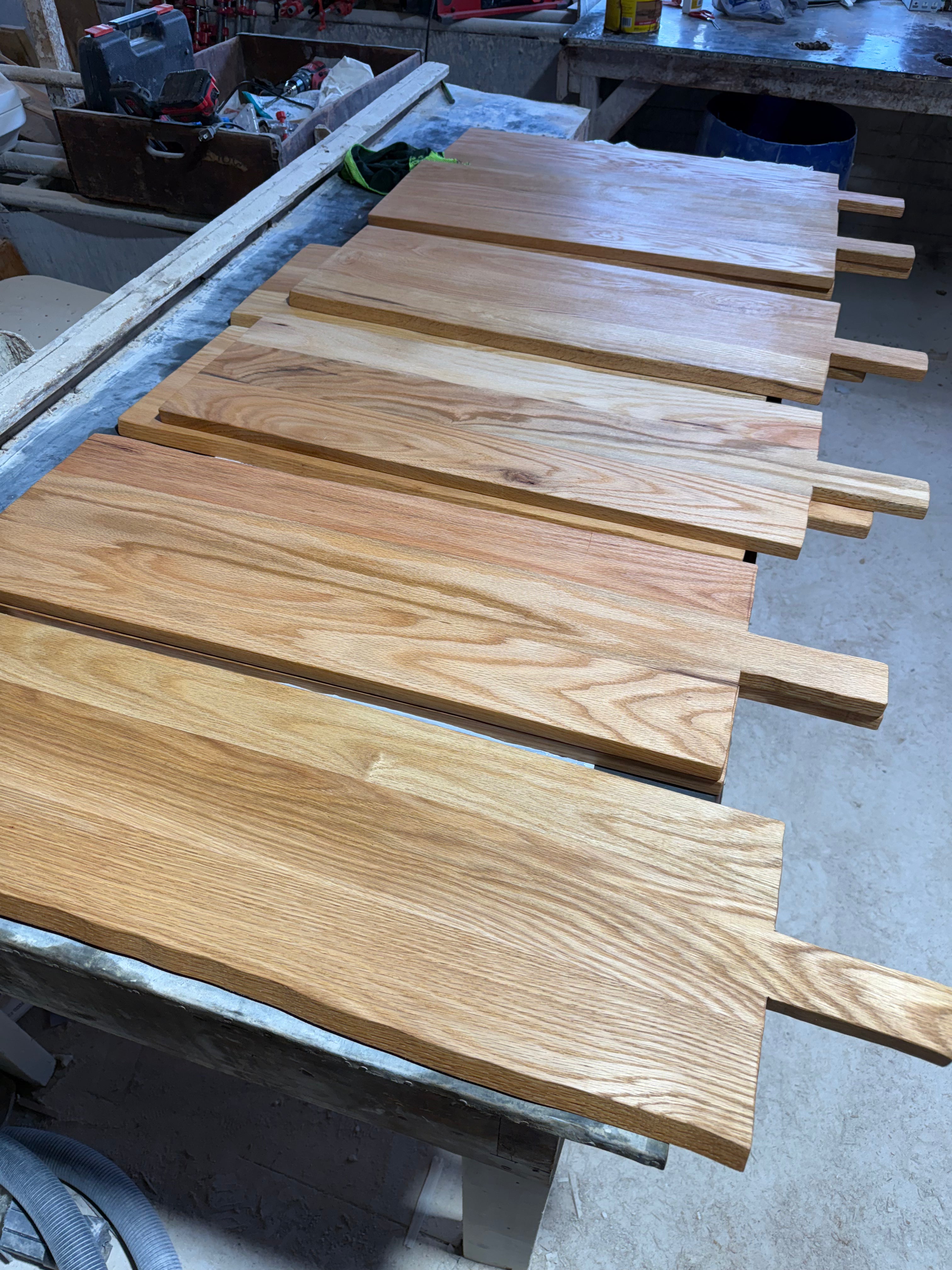 Custom-Made Solid Oak Display & Service Board – Handmade