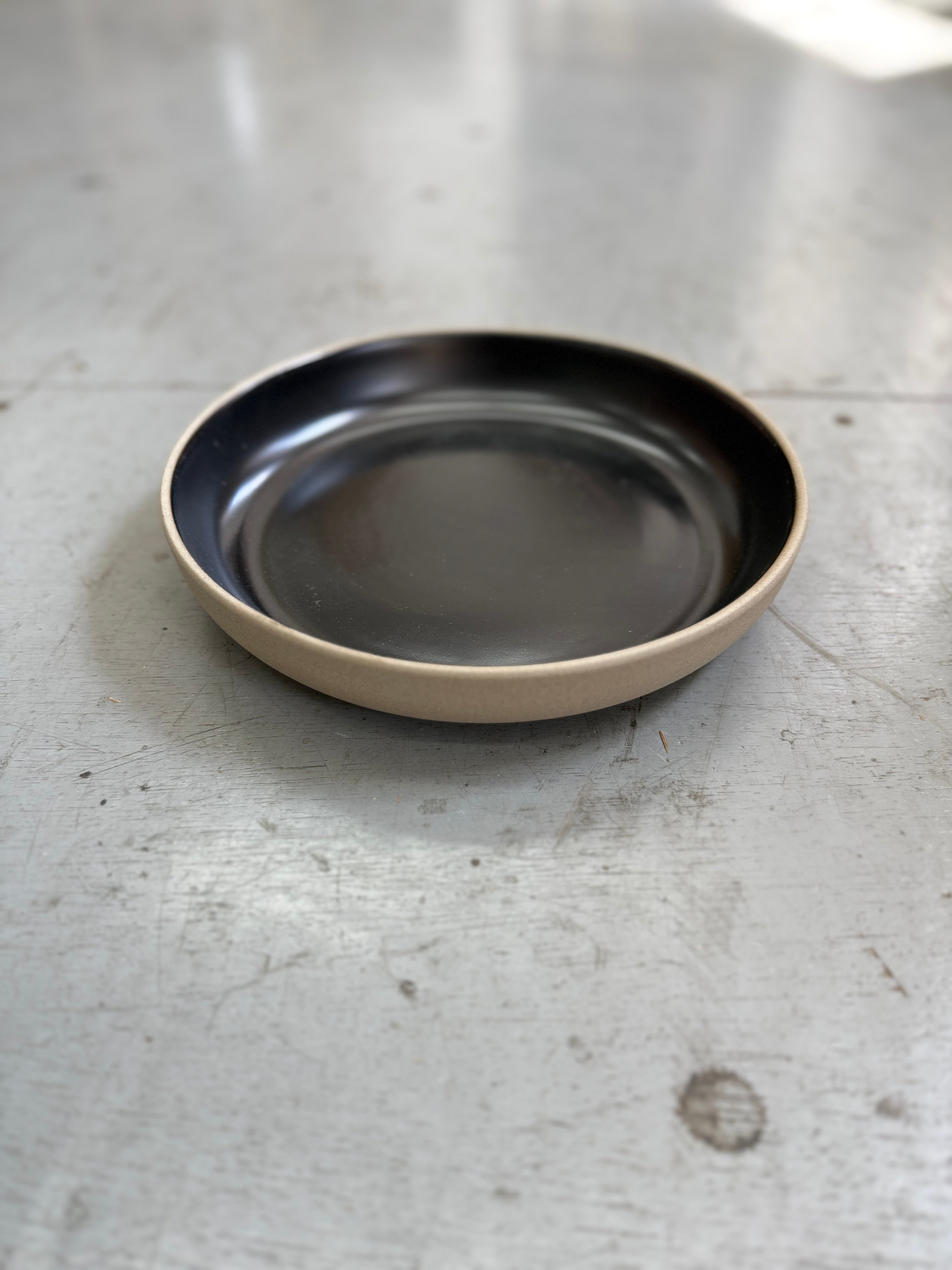 Stoneware Coupe Bowl – 9 1/2" (White Matte Glaze, Raw Edge)