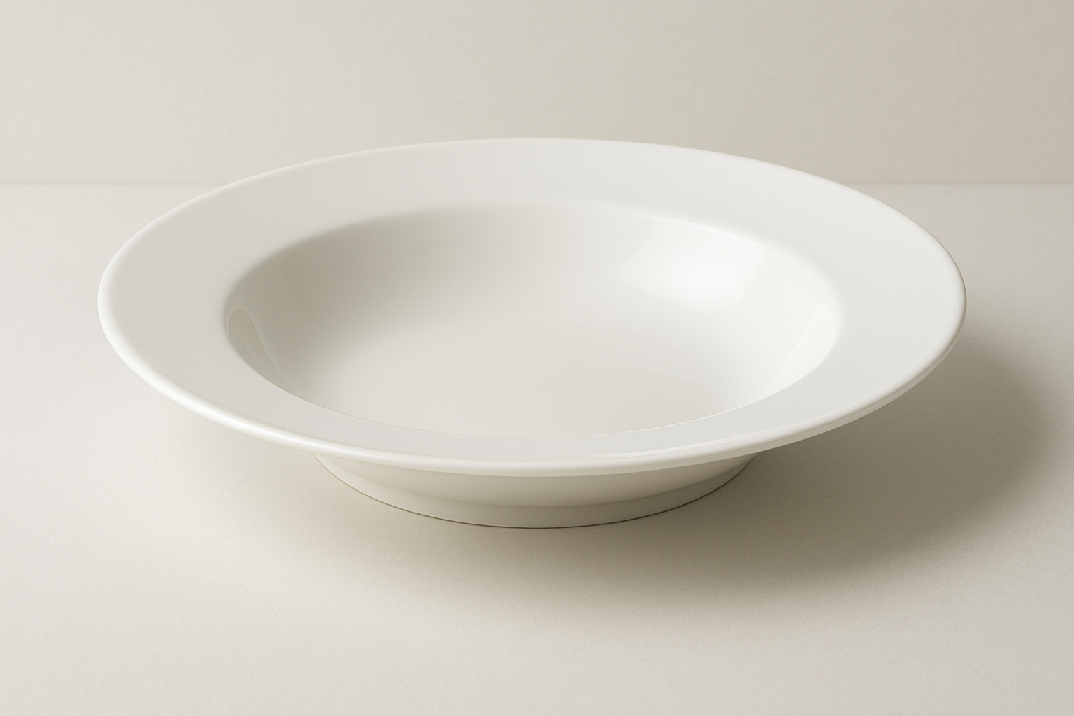 Bone China Rim Soup Bowl 10.5" - Avery White Premium Dinnerware
