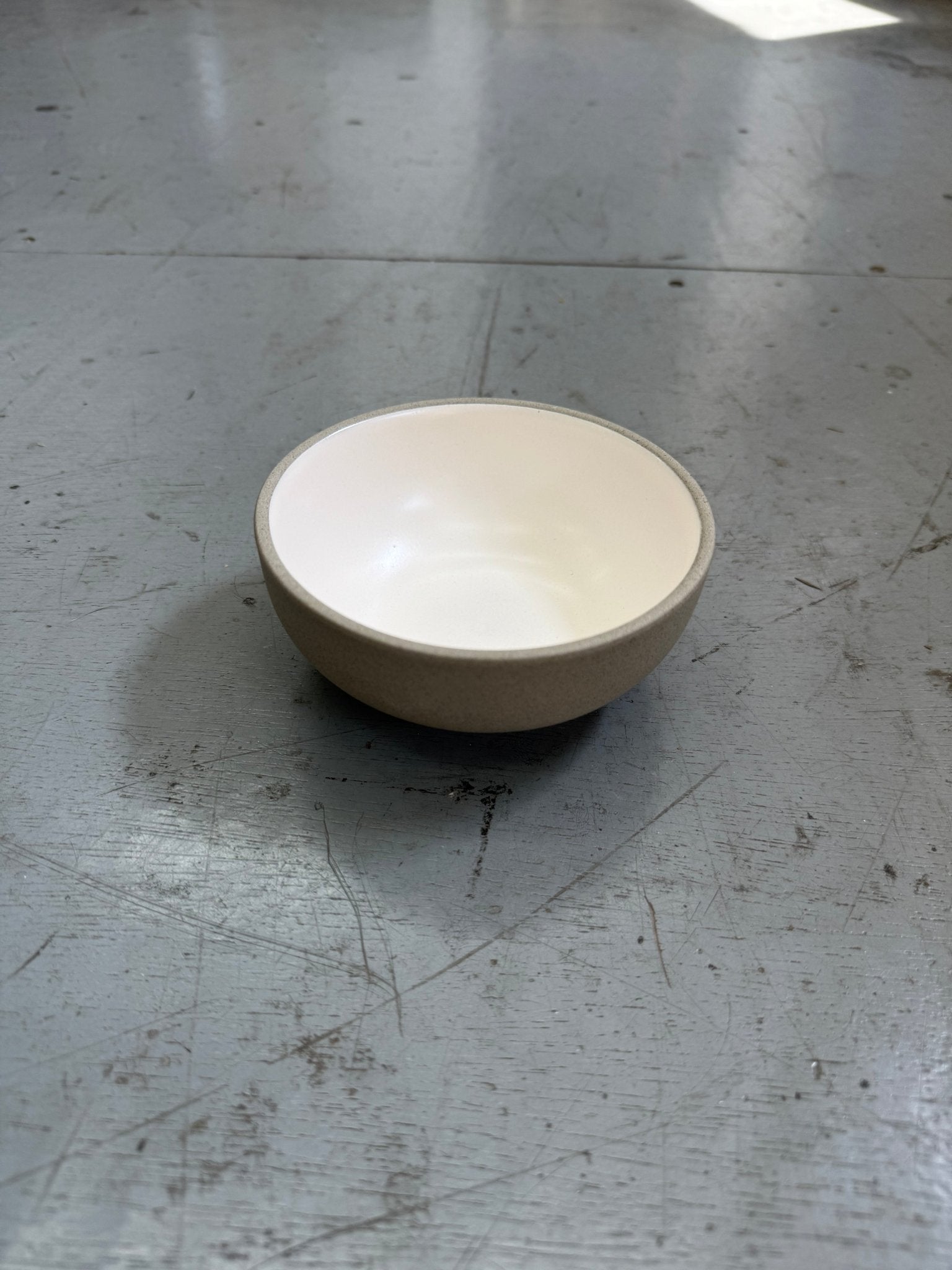Stoneware Coupe Bowl – 4 3/4” (White Matte Glaze, Raw Edge) - MH Made