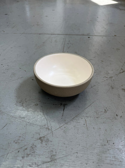 Stoneware Coupe Bowl – 4 3/4” (White Matte Glaze, Raw Edge) - MH Made