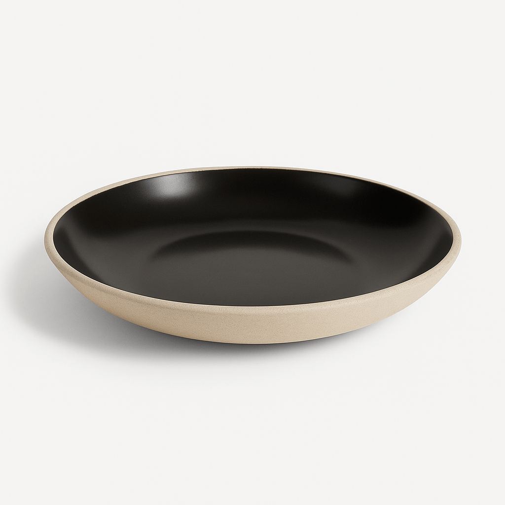 Stoneware Coupe Bowl – 7” (White Matte Glaze, Raw Edge) - MH Made